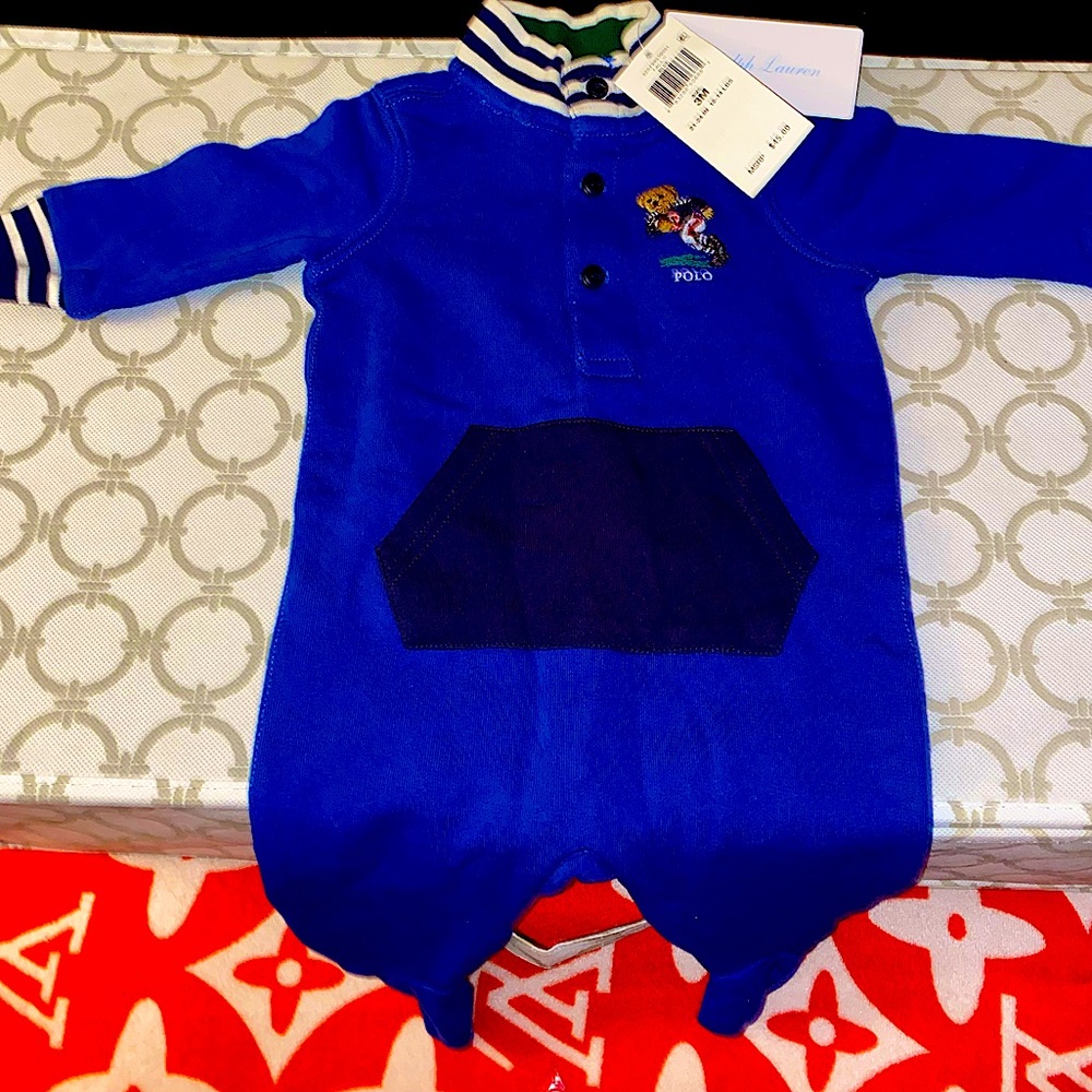 Baby Boy Polo bear 3 months one piece NWT